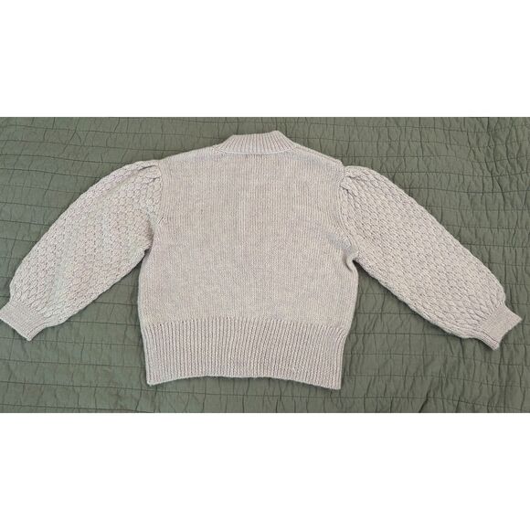 Who What Wear Lilac Puff Sleeve Cardigan Size Large Grannycore Cottagecore - Picture 2 of 6